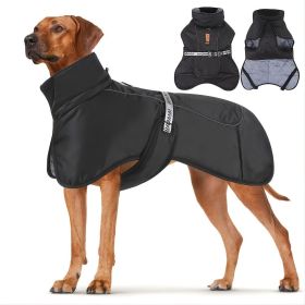 Large Dog Winter Coat Wind-proof Reflective Anxiety Relief Soft Wrap Calming Vest For Travel (Color: Blue, size: Xxl)