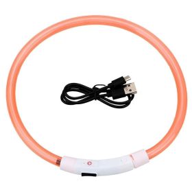 Usb Rechargeable Glow-In-The-Dark Pet Collar With Three Flashing Modes (Color: B, Electrical Outlet: Usb)