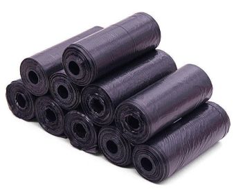 Pet Pooch Pack - Colorful Coiled Dog Waste Bags (Color: Black, Count: 10Rolls)