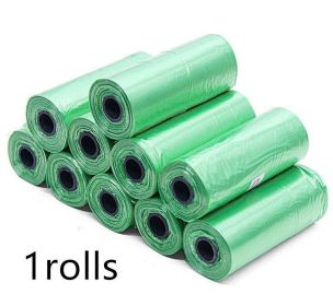 Pet Pooch Pack - Colorful Coiled Dog Waste Bags (Color: Green, Count: 1Rolls)