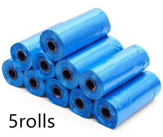 Pet Pooch Pack - Colorful Coiled Dog Waste Bags (Color: Blue, Count: 5Rolls)