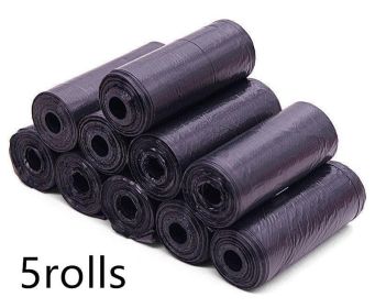 Pet Pooch Pack - Colorful Coiled Dog Waste Bags (Color: Black, Count: 5Rolls)