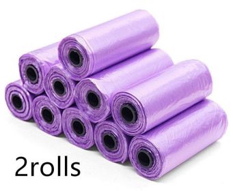 Pet Pooch Pack - Colorful Coiled Dog Waste Bags (Color: Purple, Count: 2Rolls)