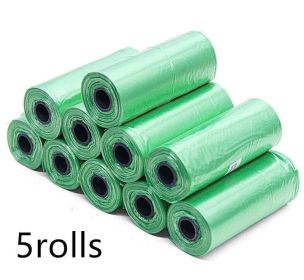 Pet Pooch Pack - Colorful Coiled Dog Waste Bags (Color: Green, Count: 5Rolls)