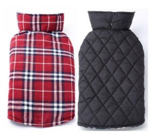 Waterproof Tartan Dog Suit Jacket: Stylish Outdoor Attire For Your Pooch (Color: Red Check, size: Xxl)