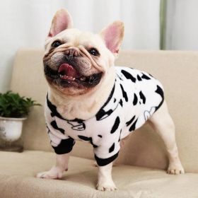 Cozy Canine Coral Fleece Pajama Jacket For Autumn And Winter (Color: White, size: 2Xl)