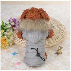 Cozypaws Cotton-Infused Pet Down Jacket: Ultimate Comfort And Warmth (Color: Grey, size: L)