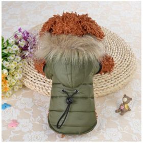 Cozypaws Cotton-Infused Pet Down Jacket: Ultimate Comfort And Warmth (Color: Green, size: L)