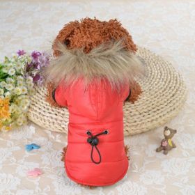 Cozypaws Cotton-Infused Pet Down Jacket: Ultimate Comfort And Warmth (Color: Red, size: M)
