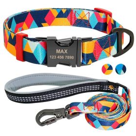 Personalized Pet Id Dog Collar With Customizable Dog Tag (Color: Orange, size: S)