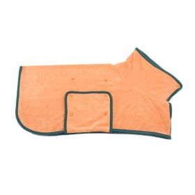 Super Absorbent Pet Bathrobe: Quick-Drying Comfort For Your Furry Friend (Color: Orange, size: L)
