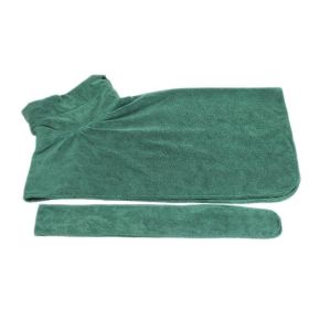 Super Absorbent Pet Bathrobe: Quick-Drying Comfort For Your Furry Friend (Color: Dark Green, size: 3Xl)