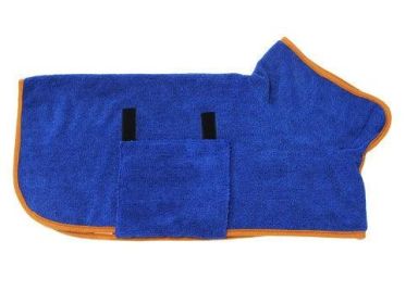 Super Absorbent Pet Bathrobe: Quick-Drying Comfort For Your Furry Friend (Color: Blue, size: L)