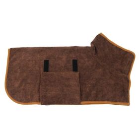 Super Absorbent Pet Bathrobe: Quick-Drying Comfort For Your Furry Friend (Color: Coffee, size: S)