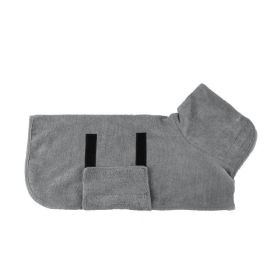 Super Absorbent Pet Bathrobe: Quick-Drying Comfort For Your Furry Friend (Color: Grey A, size: 2Xl)