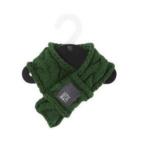 Cozy Woolen Pet Scarf: Stylish Warmth For Your Furry Friend (Color: Green, size: L)